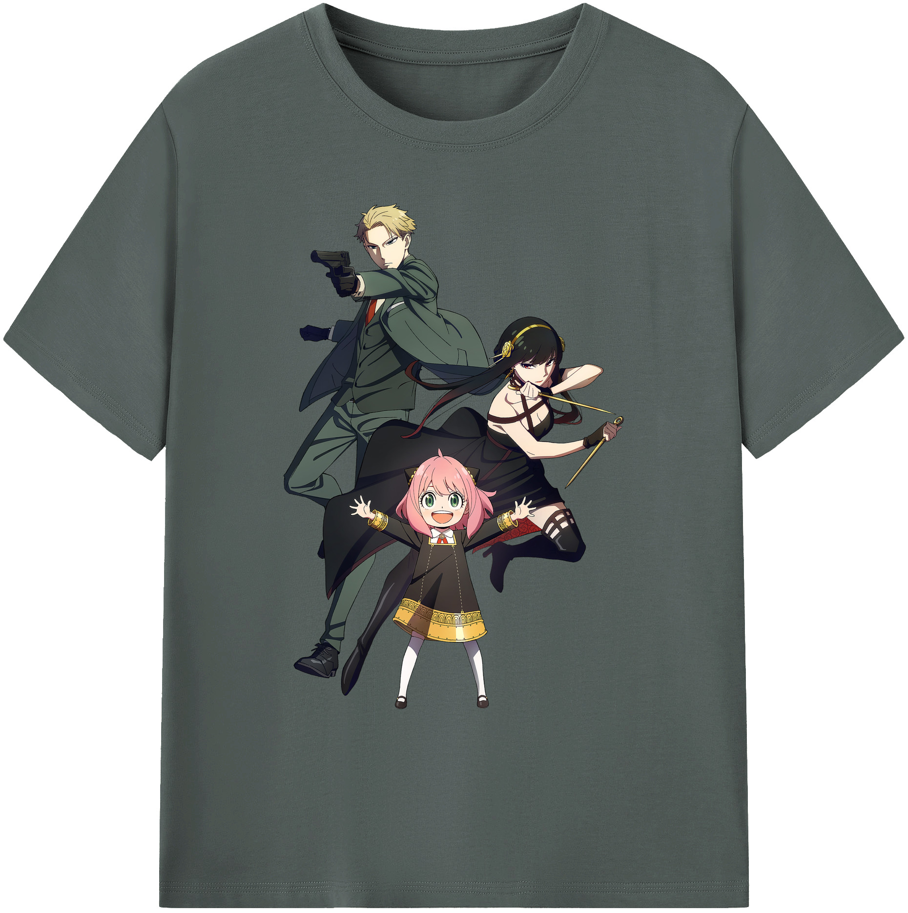 （画像用） SPY×FAMILY间谍家家酒 綿100％ メンズ半袖Tシャツ｜肌触りやわらか＆通気性
